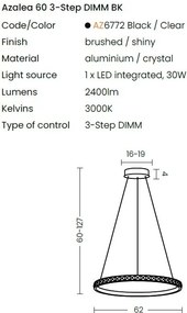 Lustra LED suspendata design circular AZALEA 60 3-STEP DIMM