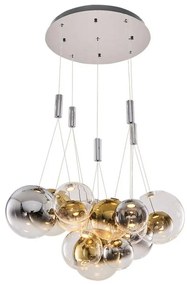 Lustră LED pe cablu ENNA 15xG9/5W/230V 3000K fumuriu/auriu