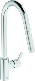 Baterie bucatarie cu dus extactibil Ideal Standard Gusto 233 crom lucios 2 tipuri de jet