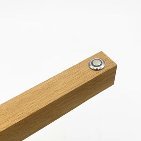 Pendul LED VERDE suspendat pe cablu, 18 W / 230 V, 3000 K, 76 cm, finisaj stejar