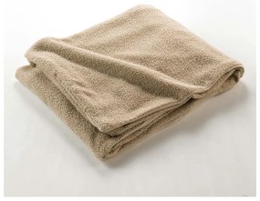 Pătură bej din polar/fleece 180x220 cm Curly Wooly – douceur d'intérieur