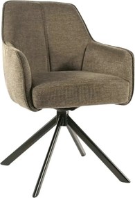 Scaun NOTTI, verde maslin/negru, stofa clasica/metal, 55x45x83 cm