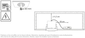 Spot LED directionabil, incastrabil pentru tavan fals NOVA 12W 3000K BK 248189 IDL