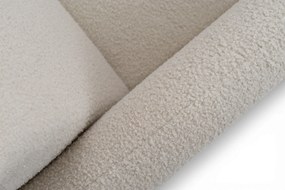 Canapea extensibilă Nubi trei locuri 140 cm cu ladă de depozitare - boucle bej deschis Quelle 03