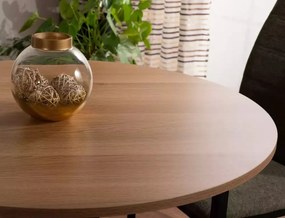 Masa rotunda Alto II stejar/negru ø80/h76 cm