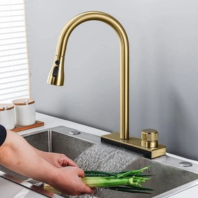 Baterie de bucătărie REA CONOR BRUSH GOLD