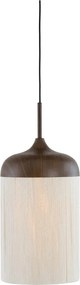 Lustră maro închis cu abajur textil ø 22 cm Dania – Light &amp; Living