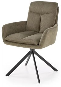 Set 4 scaune rotative K536 stofa olive