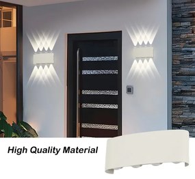 Brilagi - Aplica LED de exterior FLAREBOX, 8W, 230V, alb, IP65