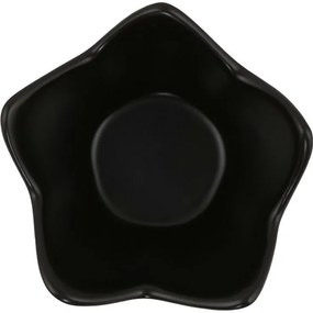 Set de 6 boluri ceramice Lotus 11,8 cm, negru