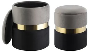SET 2x taburet Eglo 424021 MASHIKE gri/negru/auriu