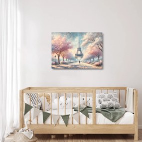 Tablou pe sticlă – Primăvară la Paris (70x50 cm)