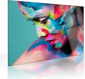 Tablou pe sticlă - Body art (70x50 cm)