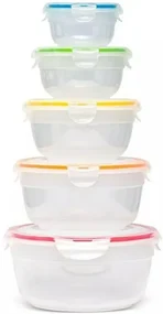 LOCKnLOCK Set de recipiente pentru alimente Lockrotunde, 5 buc.