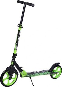 Trotineta copii si adolescenti NOVOKIDS™ Funky Camo PRO, Maxim 100 kg, Functie Super Brake, Diametru roata fata 230 mm, Verde Camuflaj