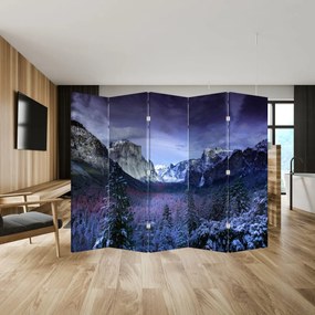 Paravan - Peisaj montan iarna (210x170 cm)