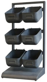 Etajera din metal, cu 6 compartimente de depozitare detasabile