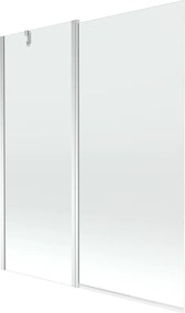 Mexen Flip paravan de cadă cu 2 canaturi 140 x 150 cm, transparent, crom - 894-140-101-01-00