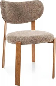 Scaun RIN D, cappuccino/stejar, stofă/metal, 51x50x79 cm