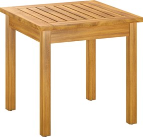 Outsunny Masă laterală 48 x 48 cm rezistentă la intemperii masă de grădină cu design cu lamele picioare reglabile, pătrată | Aosom Romania