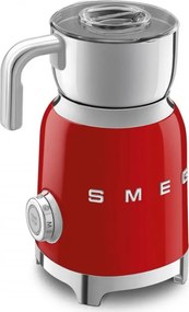 Aparat pentru spumarea laptelui Smeg MFF11RDEU, 500 W, 600 ml, 8 programe, Cana detasabila, Oprire automata, Rosu