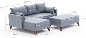 Canapea extensibilă Bellina (albastru) (S). 1063008