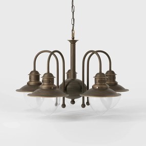 Candelabru design italian din alama si sticla Al Mare