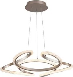 Lustră suspendată LED dimmabilă DOODLE, 40W/230V, finisaj alamă - Searchlight 66110CP