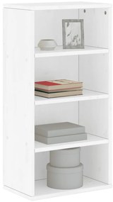 vidaXL Dulap lateral „ODDA” alb 40x24x79 cm, lemn masiv de pin
