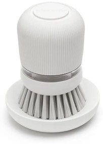 Dozator detergent de vase cu perie Brabantia Sinkside 1003318, 100 ml, Peri din poliester, Suport, Gri deschis
