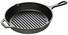 Tigaie grill adanca rotunda din fonta cu maner Lodge 26 cm L-8GP3