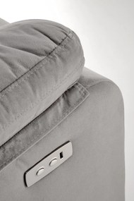Fotoliu recliner Loris stofa gri H105 cm