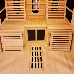 Infračervená sauna/ tepelná kabína Helsinki 150 s triplexným vykurovacím systémom a drevom Hemlock