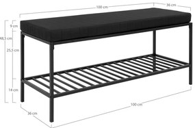 Bancă neagră Vita - House Nordic