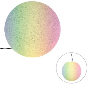 Lampă de exterior inteligentă gri 45 cm IP65 cu LED inclus - Nura
