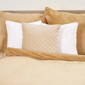 Lenjerie de pat din microflanel 4Home bej, 140 x 220 cm, 70 x 90 cm