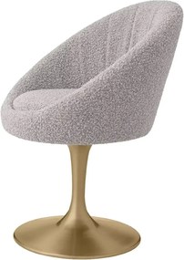Scaun pivotant design elegant LUX O'Neill, boucle gri