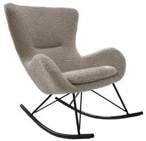 Scaun balansoar design nordic Scandinavia Swing, boucle sampanie