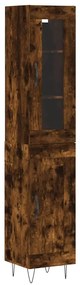 3199526 vidaXL Dulap înalt, stejar fumuriu, 34,5x34x180 cm, lemn prelucrat