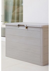 Cutie de depozitare pentru grădină gri deschis din plastic Woodys – Toomax