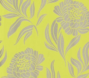 Tapet Chatsworth, Lime Green Luxury Floral, 1838 Wallcoverings, 5.3mp / rola