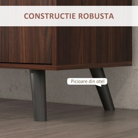 HOMCOM Bufet Modern pentru Sufragerie, Sala de Mese si Intrare din PAL cu 2 Dulapuri si 3 Sertare | Aosom RO