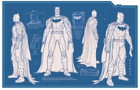 Poster de artă Batman - Batsuit blueprint, (40 x 26.7 cm)