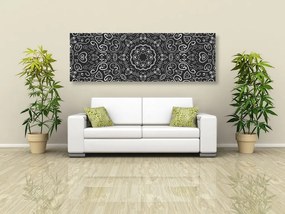 Tablou Mandala iubirii în design alb-negru