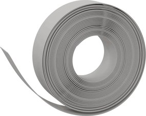vidaXL Bordură de grădină, gri, 10 m 15 cm, polietilenă