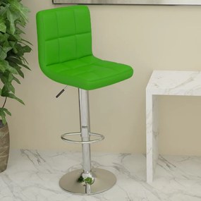 334228 vidaXL Scaun de bar, verde, piele ecologică