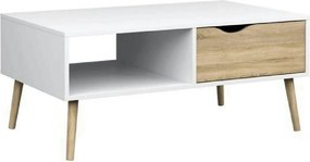 Masuta de cafea OSLO 75384, stejar sonoma/alb, PAL melaminat, 99x60x43