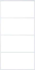 vidaXL Ușă glisantă, alb, 102,5x205 cm, sticlă ESG și aluminiu