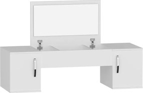 Masa toaleta suspendata cu oglinda, Laura Homs, 100 x 376 x 723 mm ,alb