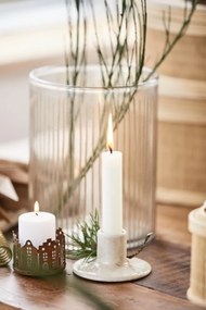 IB Laursen Vaza din sticla cu decor din alama INLAID